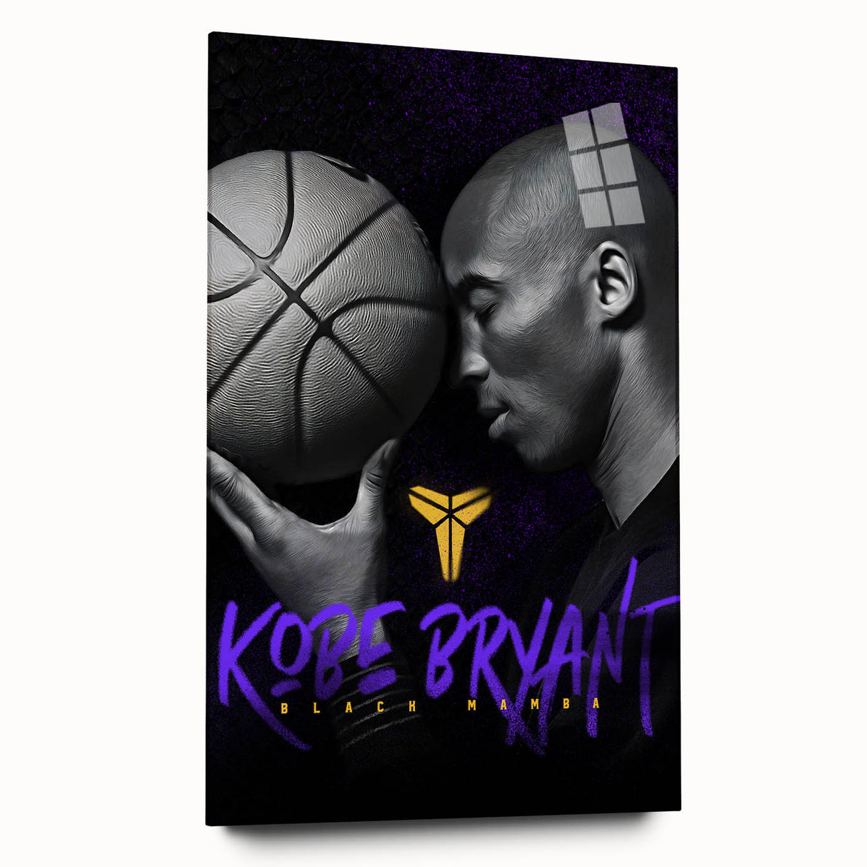 Urban Chic Pop Art Wall Art – Bold Black, Purple, and Yellow Canvas