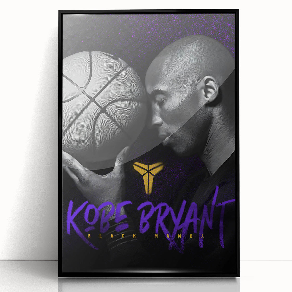 Urban Chic Pop Art Wall Art – Bold Black, Purple, and Yellow Canvas