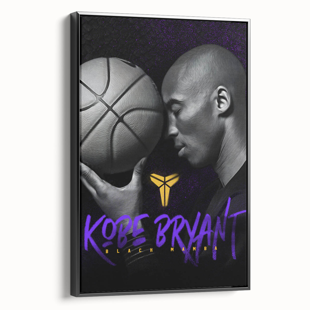Urban Chic Pop Art Wall Art – Bold Black, Purple, and Yellow Canvas