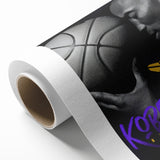 Urban Chic Pop Art Wall Art – Bold Black, Purple, and Yellow Canvas