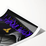 Urban Chic Pop Art Wall Art – Bold Black, Purple, and Yellow Canvas