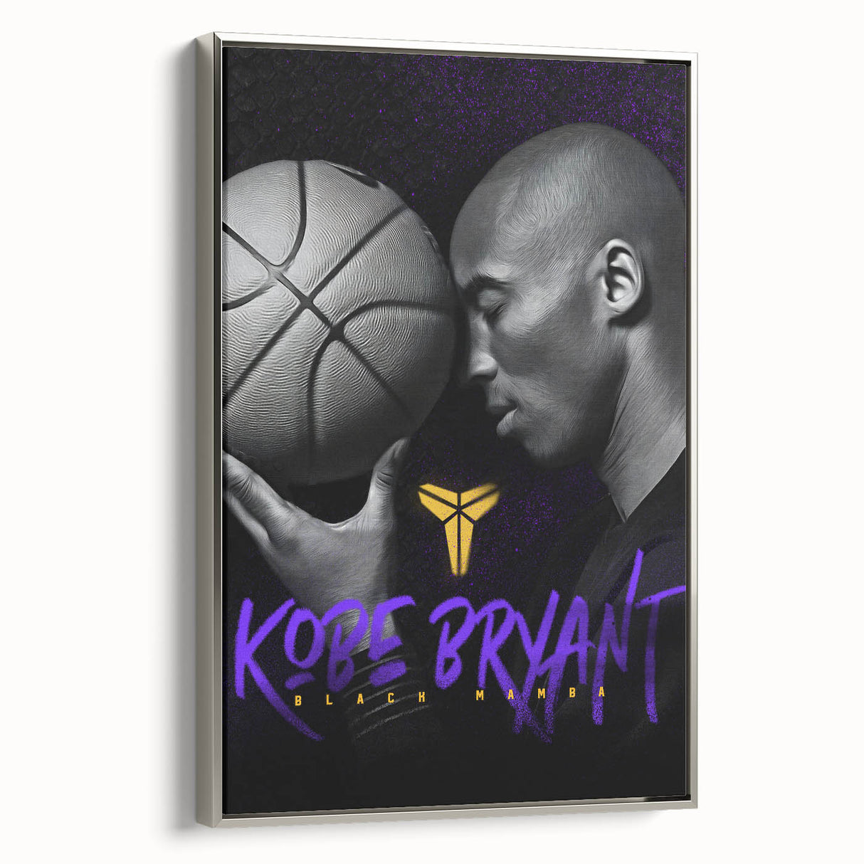 Urban Chic Pop Art Wall Art – Bold Black, Purple, and Yellow Canvas