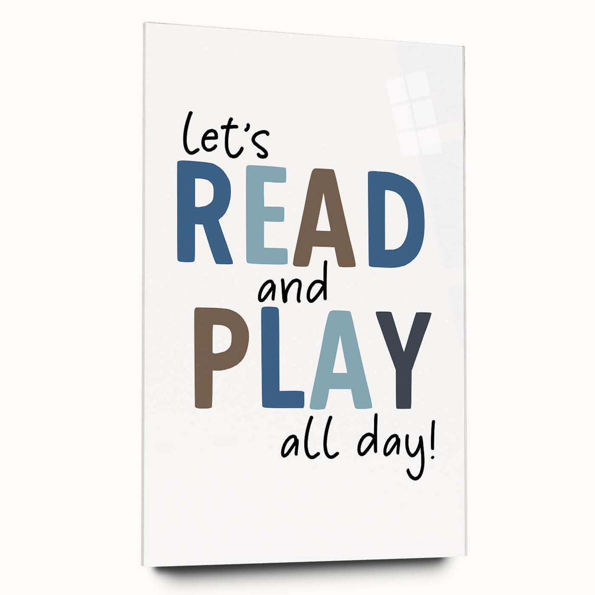 Let’s Read and Play Typography Art – Kids Room Wall Decor