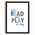 Let’s Read and Play Typography Art – Kids Room Wall Decor