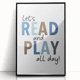 Let’s Read and Play Typography Art – Kids Room Wall Decor