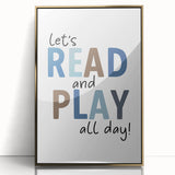 Let’s Read and Play Typography Art – Kids Room Wall Decor