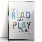 Let’s Read and Play Typography Art – Kids Room Wall Decor