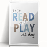 Let’s Read and Play Typography Art – Kids Room Wall Decor