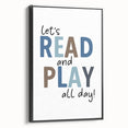Let’s Read and Play Typography Art – Kids Room Wall Decor
