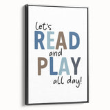 Let’s Read and Play Typography Art – Kids Room Wall Decor