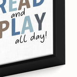 Let’s Read and Play Typography Art – Kids Room Wall Decor