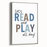 Let’s Read and Play Typography Art – Kids Room Wall Decor