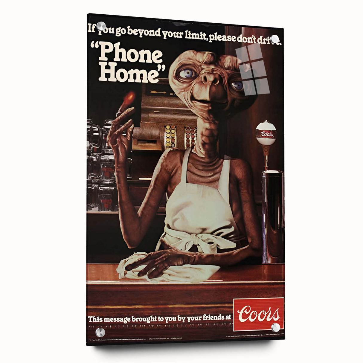 Coors Beer Retro Poster - E.T. "Phone Home" Vintage Ad Art