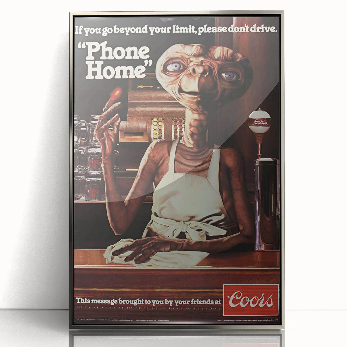 Coors Beer Retro Poster - E.T. "Phone Home" Vintage Ad Art