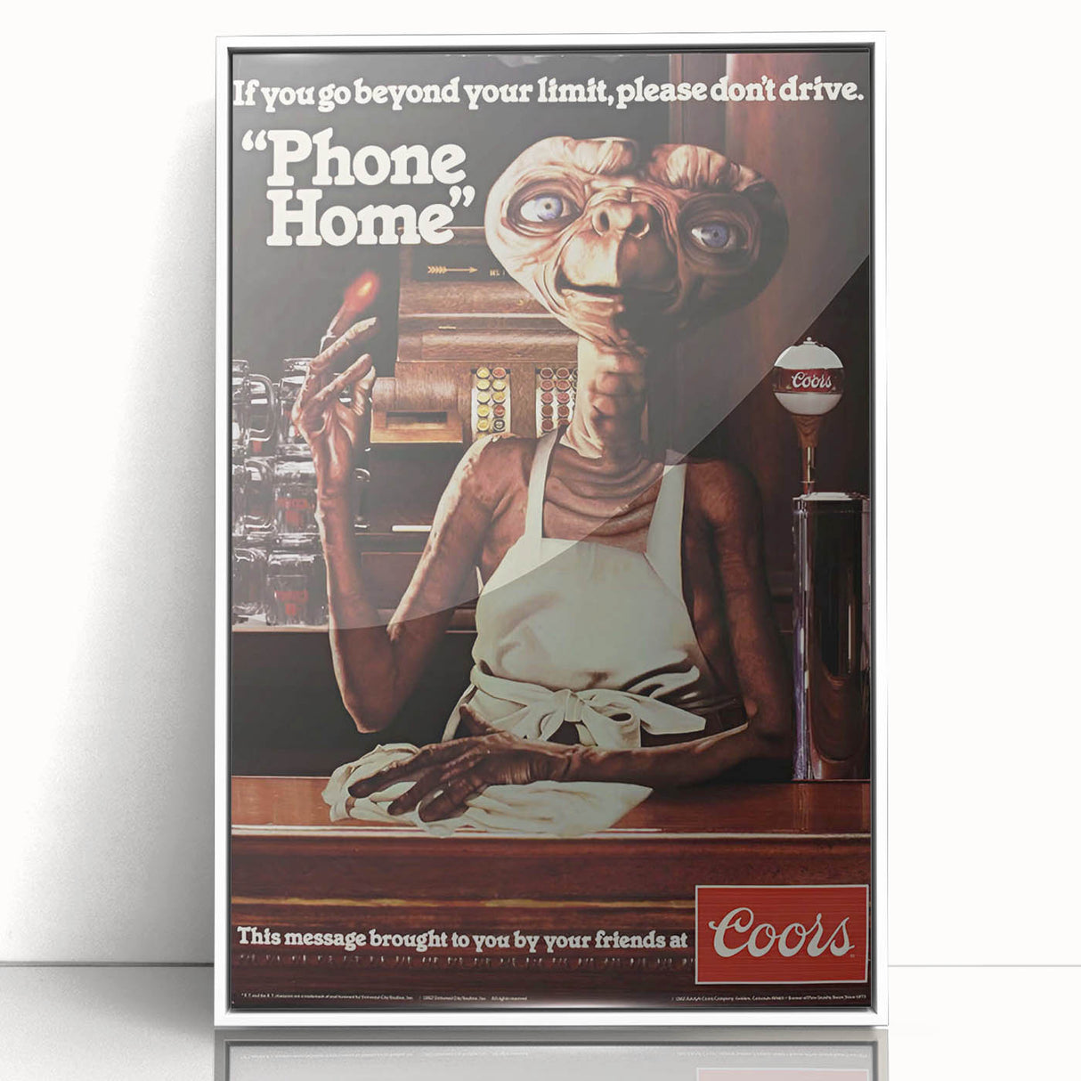 Coors Beer Retro Poster - E.T. "Phone Home" Vintage Ad Art