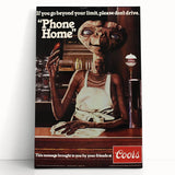 Coors Beer Retro Poster - E.T. "Phone Home" Vintage Ad Art