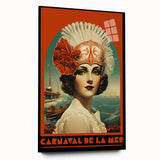 Retro Carnival at the Sea Poster – Vintage Maritime Art Print