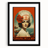 Retro Carnival at the Sea Poster – Vintage Maritime Art Print