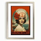 Retro Carnival at the Sea Poster – Vintage Maritime Art Print