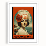 Retro Carnival at the Sea Poster – Vintage Maritime Art Print