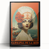 Retro Carnival at the Sea Poster – Vintage Maritime Art Print