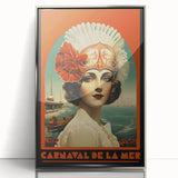 Retro Carnival at the Sea Poster – Vintage Maritime Art Print
