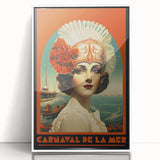 Retro Carnival at the Sea Poster – Vintage Maritime Art Print