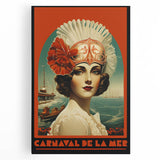 Retro Carnival at the Sea Poster – Vintage Maritime Art Print