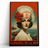 Retro Carnival at the Sea Poster – Vintage Maritime Art Print