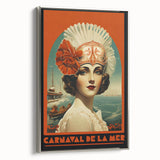 Retro Carnival at the Sea Poster – Vintage Maritime Art Print