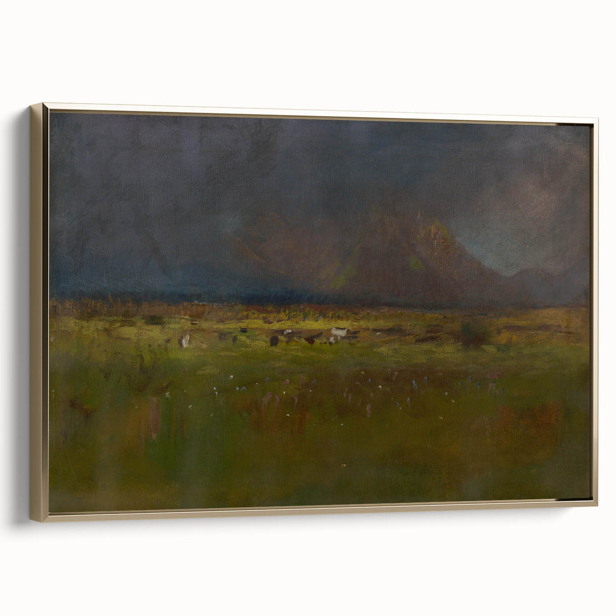 Realism Art Print - Tatras Before a Storm by László Mednyánszky Canvas