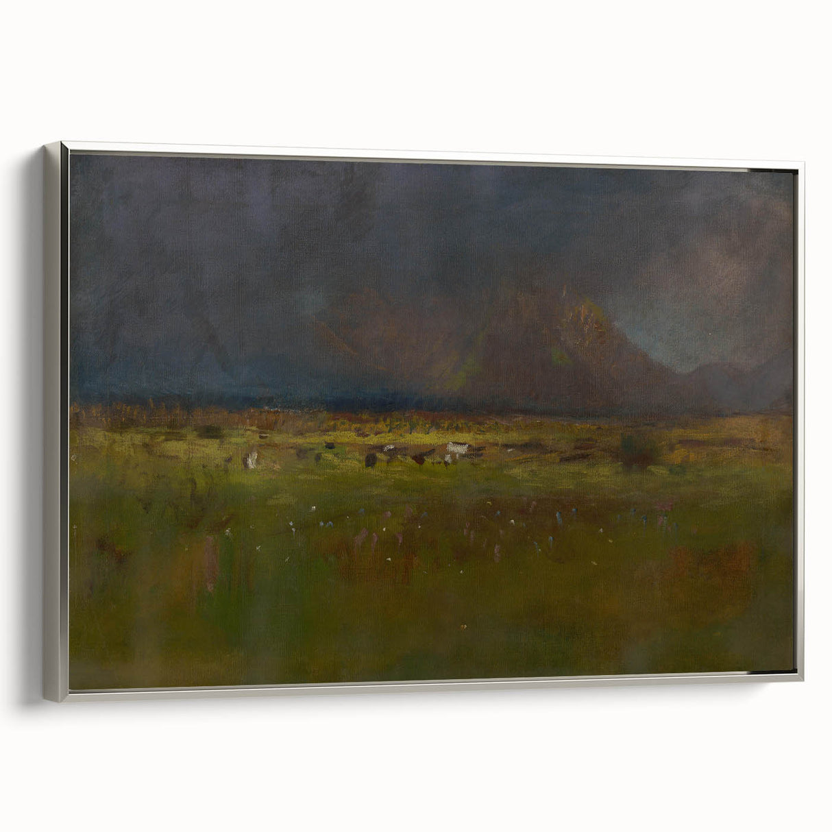 Realism Art Print - Tatras Before a Storm by László Mednyánszky Canvas