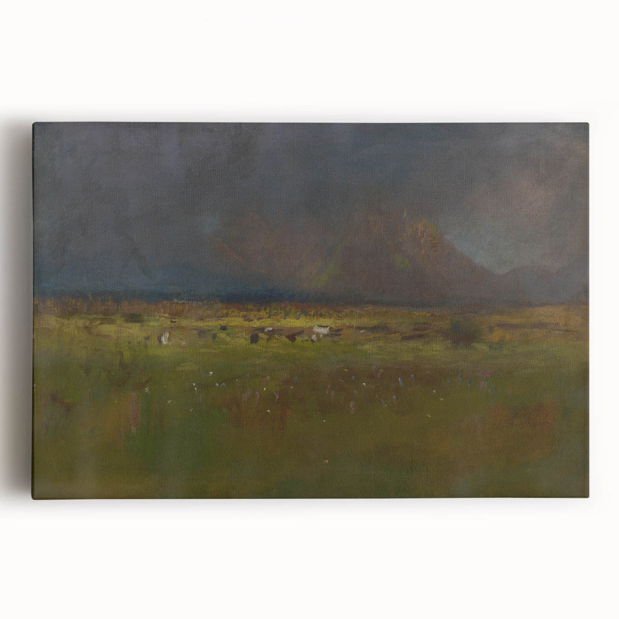 Realism Art Print - Tatras Before a Storm by László Mednyánszky Canvas