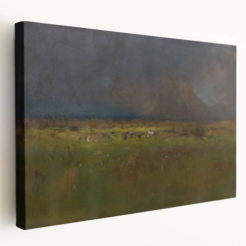 Realism Art Print - Tatras Before a Storm by László Mednyánszky Canvas