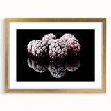 Frozen Blackberry Art – Elegant Food Photography Kitchen Print