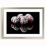 Frozen Blackberry Art – Elegant Food Photography Kitchen Print