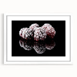 Frozen Blackberry Art – Elegant Food Photography Kitchen Print