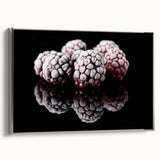 Frozen Blackberry Art – Elegant Food Photography Kitchen Print