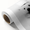 Smiling Polar Dog Bathroom Wall Art - Minimalist Black and White Decor
