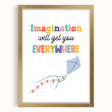 Imagination Wall Art - Kids Inspirational Learning Room Decor