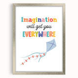 Imagination Wall Art - Kids Inspirational Learning Room Decor