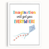 Imagination Wall Art - Kids Inspirational Learning Room Decor