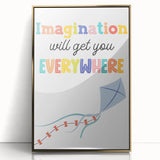 Imagination Wall Art - Kids Inspirational Learning Room Decor