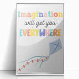 Imagination Wall Art - Kids Inspirational Learning Room Decor