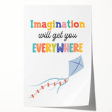 Imagination Wall Art - Kids Inspirational Learning Room Decor