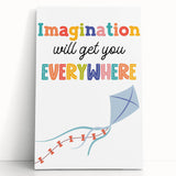 Imagination Wall Art - Kids Inspirational Learning Room Decor