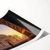 Extra large rolled print featuring line art flowers in muted earth tones, ideal for large living room wall art.