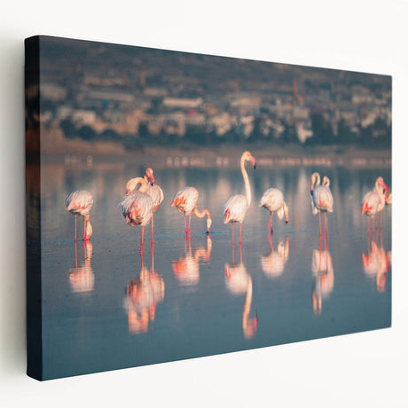 Large canvas print of a European Cyprus landscape in muted earth tones, ideal for kitchen wall art.