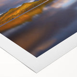 Art deco poster of Cumbria landscape in muted earth tones on rolled canvas, suitable for dining room wall art.