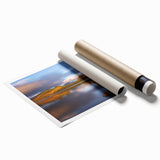 Extra large rolled print of Cumbria, England scenery with vibrant green landscapes and floral elements.